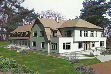 Wizualizacja projektu hospicjum budowanego dzięki rozliczeniu rocznego PIT i&nbsp;1%.